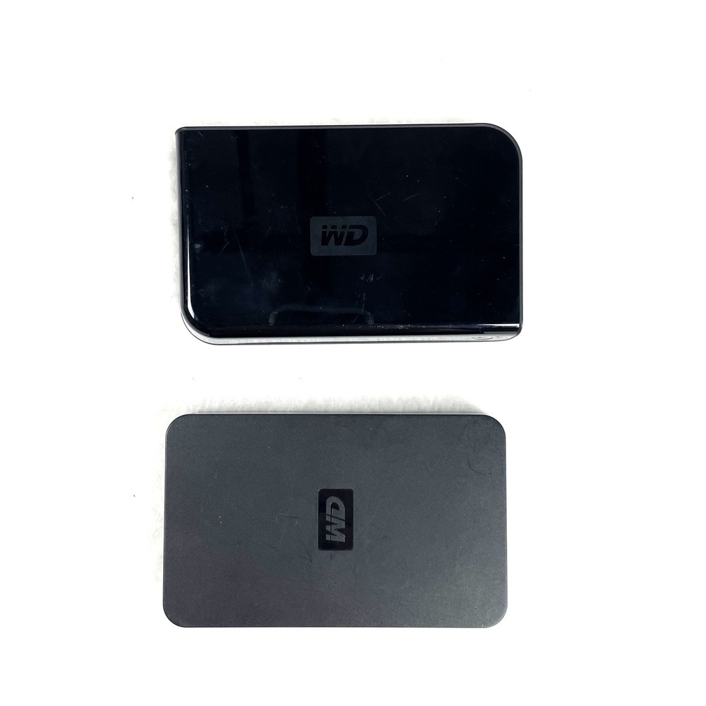Lot of 2 Western Digital WD External Hard Drives My Book & Elements USB Tested